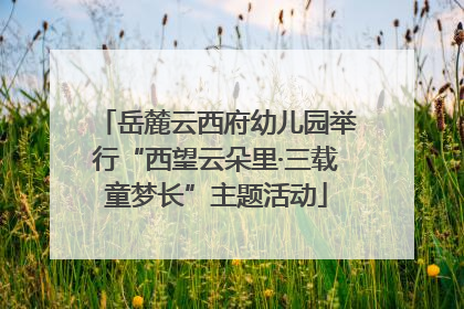 岳麓云西府幼儿园举行“西望云朵里·三载童梦长”主题活动