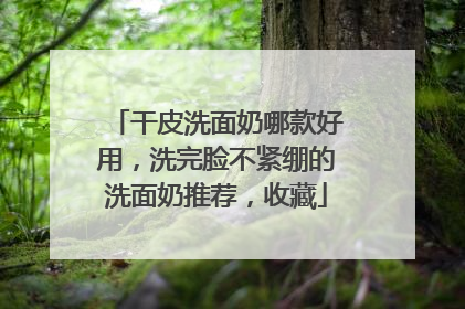 干皮洗面奶哪款好用，洗完脸不紧绷的洗面奶推荐，收藏