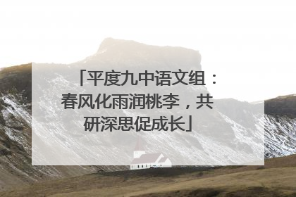 平度九中语文组：春风化雨润桃李，共研深思促成长