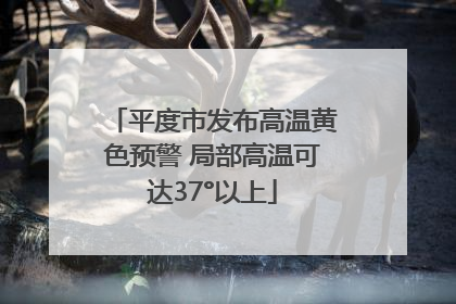 平度市发布高温黄色预警 局部高温可达37°以上