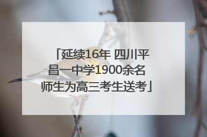 延续16年 四川平昌一中学1900余名师生为高三考生送考