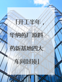 开工半年，华纳药厂原料药新基地四大车间封顶