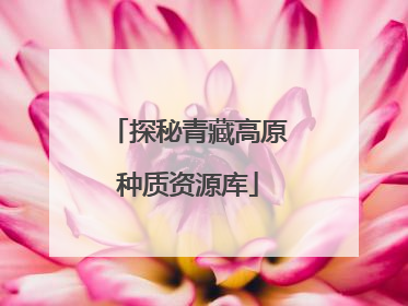 探秘青藏高原种质资源库