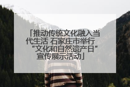 推动传统文化融入当代生活 石家庄市举行“文化和自然遗产日”宣传展示活动