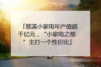 慈溪小家电年产值超千亿元，“小家电之都”主打一个性价比