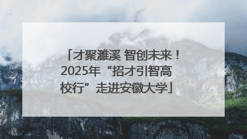 才聚濉溪 智创未来！2025年“招才引智高校行”走进安徽大学