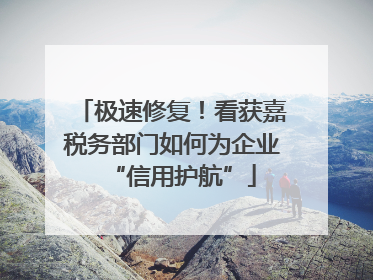 极速修复！看获嘉税务部门如何为企业“信用护航”