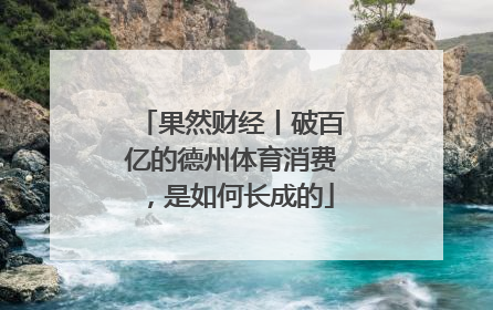 果然财经丨破百亿的德州体育消费，是如何长成的
