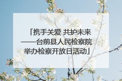 携手关爱 共护未来——台前县人民检察院举办检察开放日活动