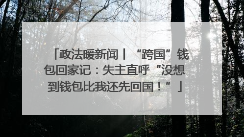 政法暖新闻丨“跨国”钱包回家记：失主直呼“没想到钱包比我还先回国！”