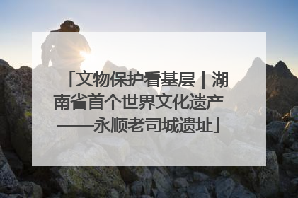文物保护看基层｜湖南省首个世界文化遗产——永顺老司城遗址