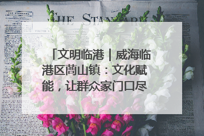 文明临港｜威海临港区蔄山镇：文化赋能，让群众家门口尽享幸福生活