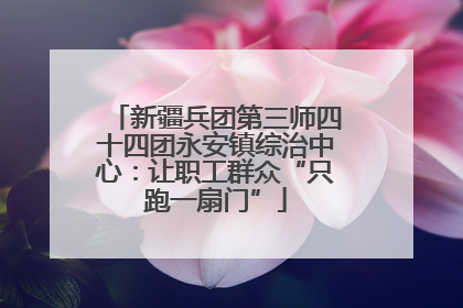 新疆兵团第三师四十四团永安镇综治中心：让职工群众“只跑一扇门”