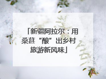 新疆阿拉尔：用桑葚“酿”出乡村旅游新风味