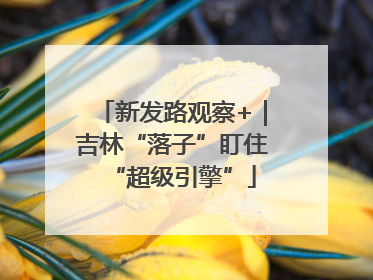 新发路观察+｜吉林“落子”盯住“超级引擎”