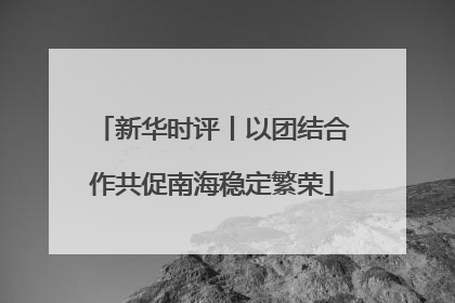 新华时评丨以团结合作共促南海稳定繁荣