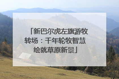 新巴尔虎左旗游牧转场：千年轮牧智慧绘就草原新景