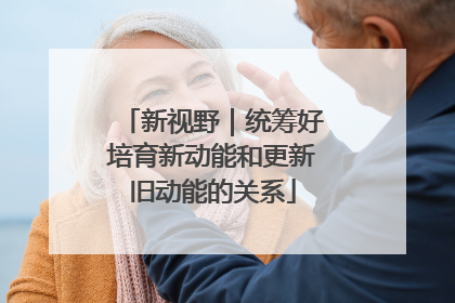 新视野｜统筹好培育新动能和更新旧动能的关系