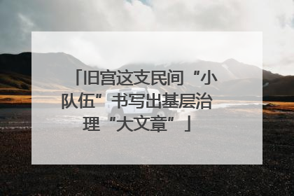 旧宫这支民间“小队伍”书写出基层治理“大文章”