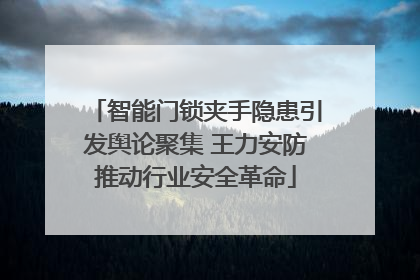 智能门锁夹手隐患引发舆论聚集 王力安防推动行业安全革命