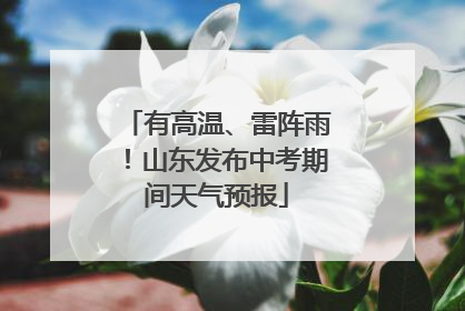 有高温、雷阵雨！山东发布中考期间天气预报