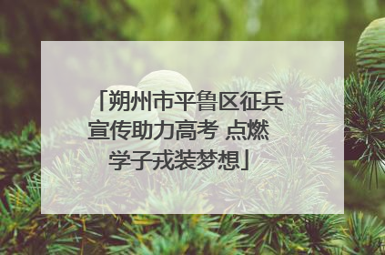 朔州市平鲁区征兵宣传助力高考 点燃学子戎装梦想