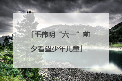 毛伟明“六一”前夕看望少年儿童
