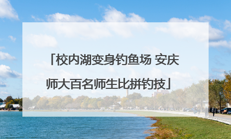 校内湖变身钓鱼场 安庆师大百名师生比拼钓技