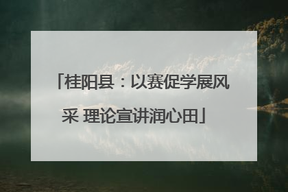 桂阳县：以赛促学展风采 理论宣讲润心田