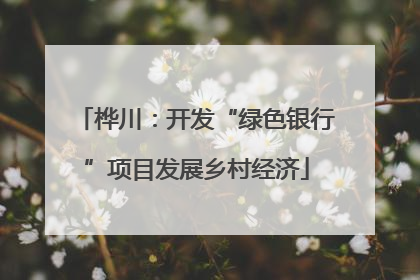 桦川：开发“绿色银行”项目发展乡村经济