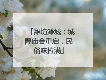 潍坊潍城：城隍庙会重启，民俗味拉满