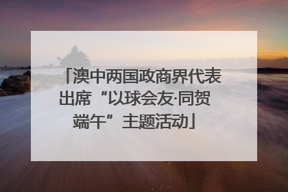 澳中两国政商界代表出席“以球会友·同贺端午”主题活动