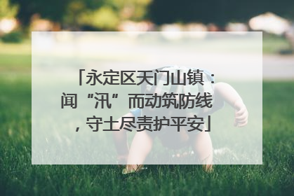 永定区天门山镇：闻“汛”而动筑防线，守土尽责护平安