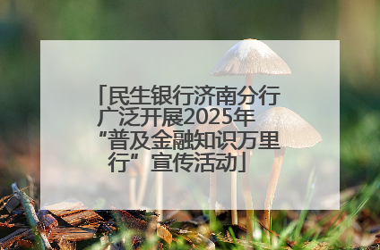 民生银行济南分行广泛开展2025年“普及金融知识万里行”宣传活动