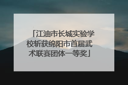 江油市长城实验学校斩获绵阳市首届武术联赛团体一等奖