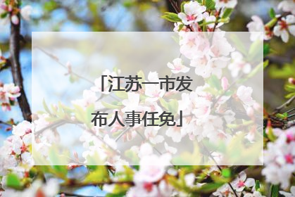江苏一市发布人事任免