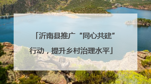 沂南县推广“同心共建”行动，提升乡村治理水平