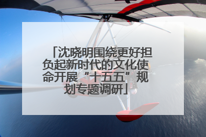 沈晓明围绕更好担负起新时代的文化使命开展“十五五”规划专题调研