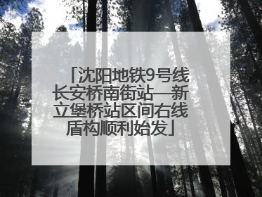 沈阳地铁9号线长安桥南街站—新立堡桥站区间右线盾构顺利始发