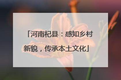 河南杞县：感知乡村新貌，传承本土文化
