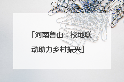 河南鲁山：校地联动助力乡村振兴