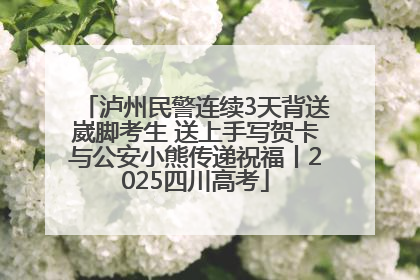 泸州民警连续3天背送崴脚考生 送上手写贺卡与公安小熊传递祝福丨2025四川高考