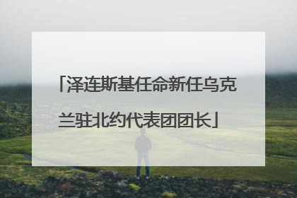 泽连斯基任命新任乌克兰驻北约代表团团长