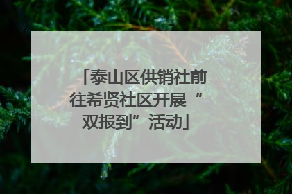 泰山区供销社前往希贤社区开展“双报到”活动