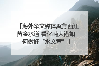 海外华文媒体聚焦西江黄金水道 看亿吨大港如何做好“水文章”