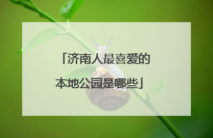 济南人最喜爱的本地公园是哪些