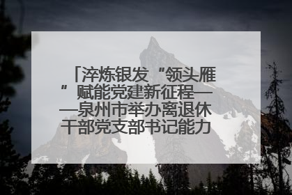 淬炼银发“领头雁”赋能党建新征程——泉州市举办离退休干部党支部书记能力建设专题培训