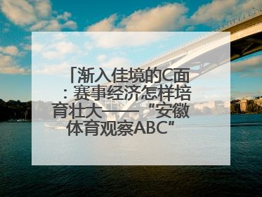 渐入佳境的C面：赛事经济怎样培育壮大——“安徽体育观察ABC”系列报道之三
