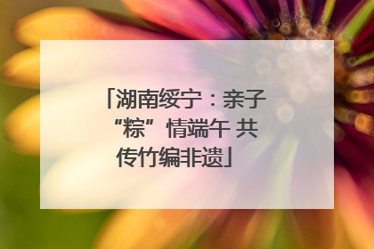 湖南绥宁：亲子“粽”情端午 共传竹编非遗