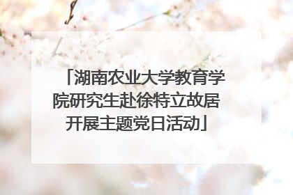 湖南农业大学教育学院研究生赴徐特立故居开展主题党日活动
